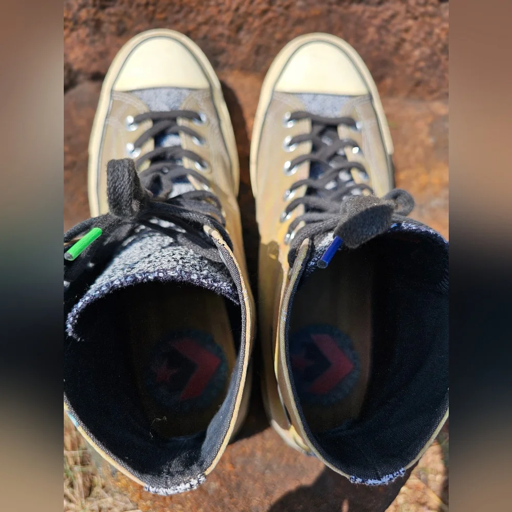 EUC NBA Jam X Converse High-Tops with Bold Graphic and Black Laces 9.5 M/ 11.5 W